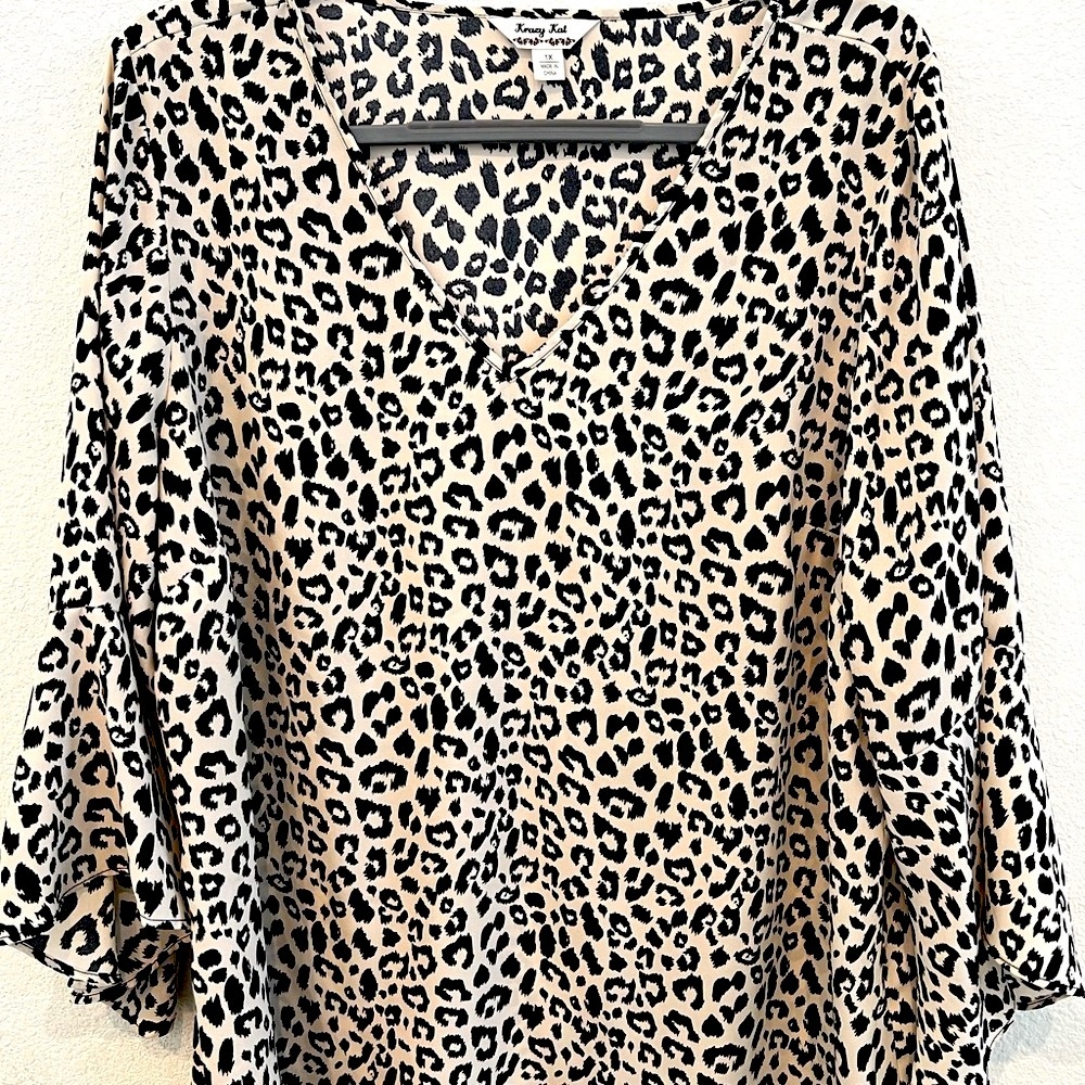 Leopard print work blouse